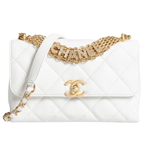 white chanel bag|white chanel crossbody bag.